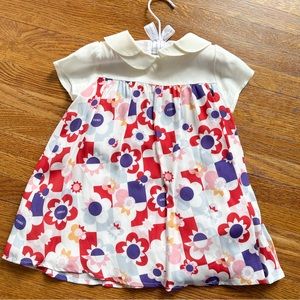 Fendi Kids Dress with Red, Purple, and Cream Floral Pattern